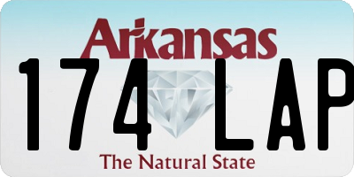 AR license plate 174LAP