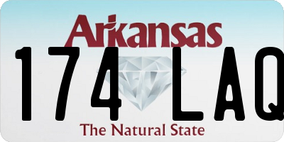AR license plate 174LAQ