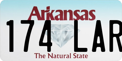 AR license plate 174LAR