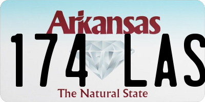 AR license plate 174LAS