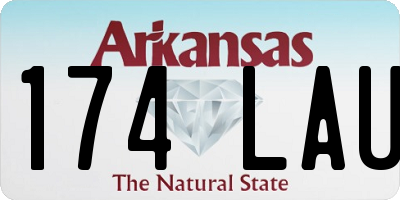 AR license plate 174LAU