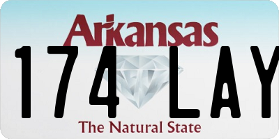 AR license plate 174LAY