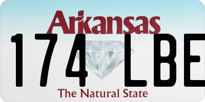 AR license plate 174LBE