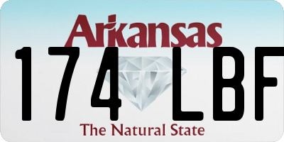 AR license plate 174LBF