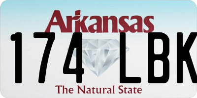 AR license plate 174LBK