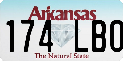 AR license plate 174LBO