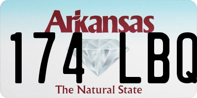 AR license plate 174LBQ