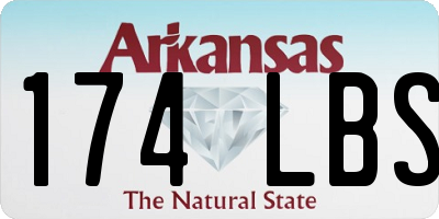 AR license plate 174LBS