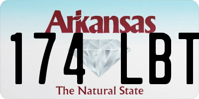 AR license plate 174LBT