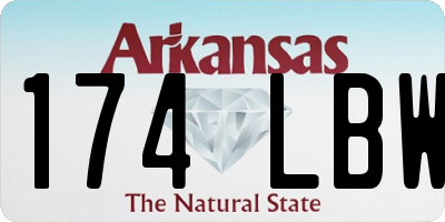 AR license plate 174LBW