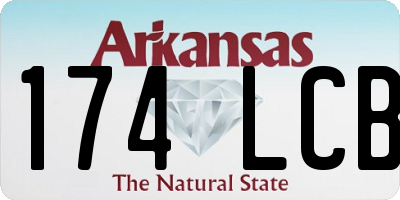 AR license plate 174LCB