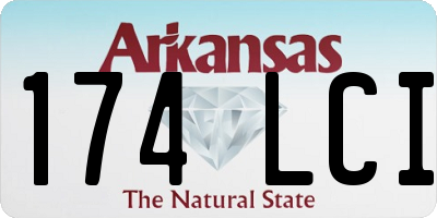 AR license plate 174LCI