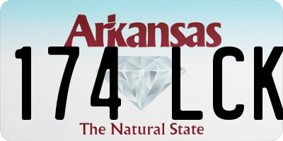 AR license plate 174LCK