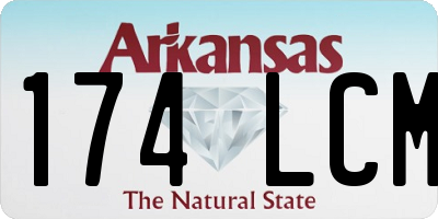 AR license plate 174LCM
