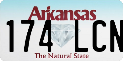 AR license plate 174LCN