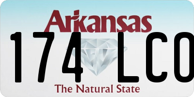 AR license plate 174LCO