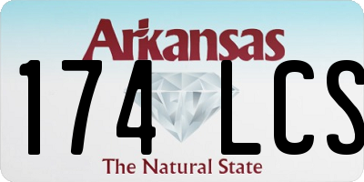 AR license plate 174LCS