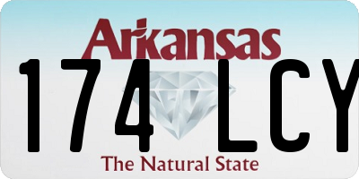 AR license plate 174LCY