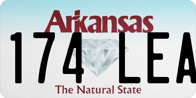 AR license plate 174LEA
