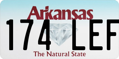 AR license plate 174LEF