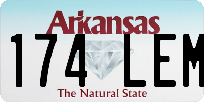 AR license plate 174LEM