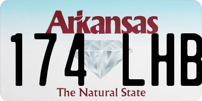 AR license plate 174LHB