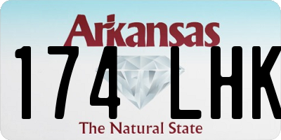 AR license plate 174LHK