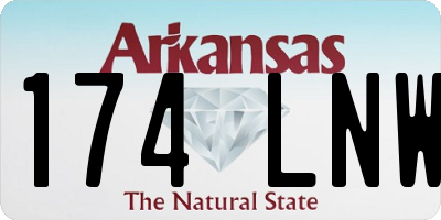 AR license plate 174LNW