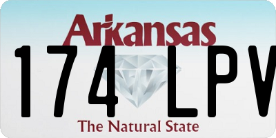 AR license plate 174LPV