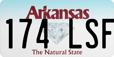 AR license plate 174LSF