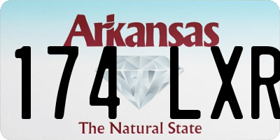 AR license plate 174LXR
