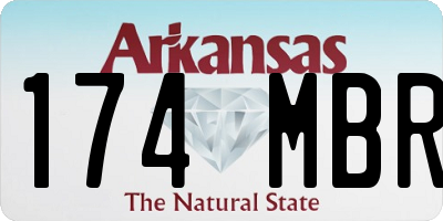 AR license plate 174MBR