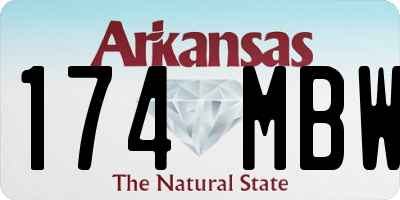 AR license plate 174MBW