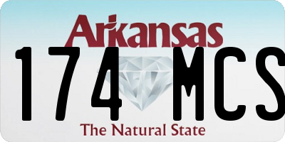 AR license plate 174MCS