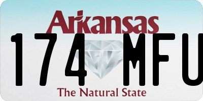 AR license plate 174MFU