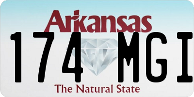 AR license plate 174MGI