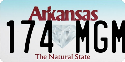 AR license plate 174MGM