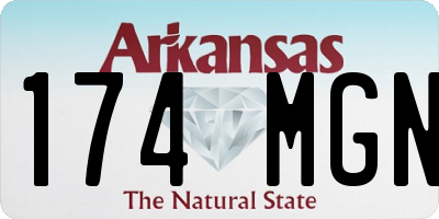 AR license plate 174MGN