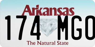AR license plate 174MGO