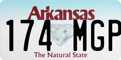 AR license plate 174MGP
