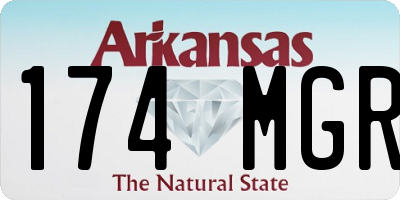 AR license plate 174MGR