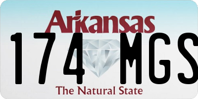 AR license plate 174MGS
