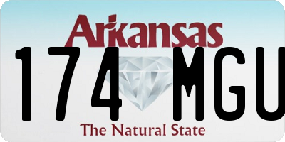 AR license plate 174MGU