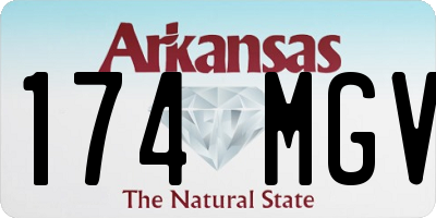 AR license plate 174MGV