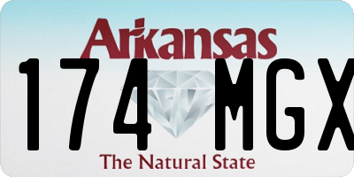 AR license plate 174MGX