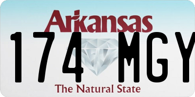 AR license plate 174MGY