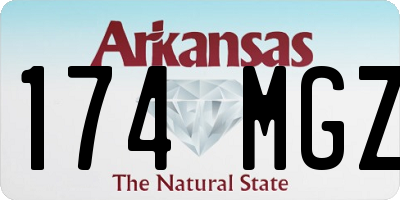 AR license plate 174MGZ