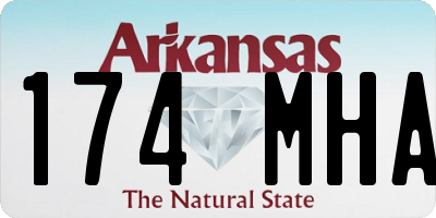 AR license plate 174MHA