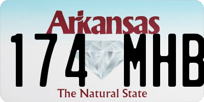 AR license plate 174MHB