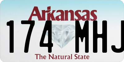 AR license plate 174MHJ